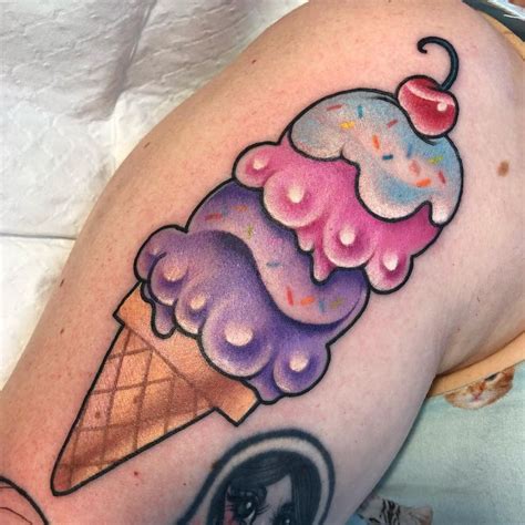 ice cream cone tattoo.